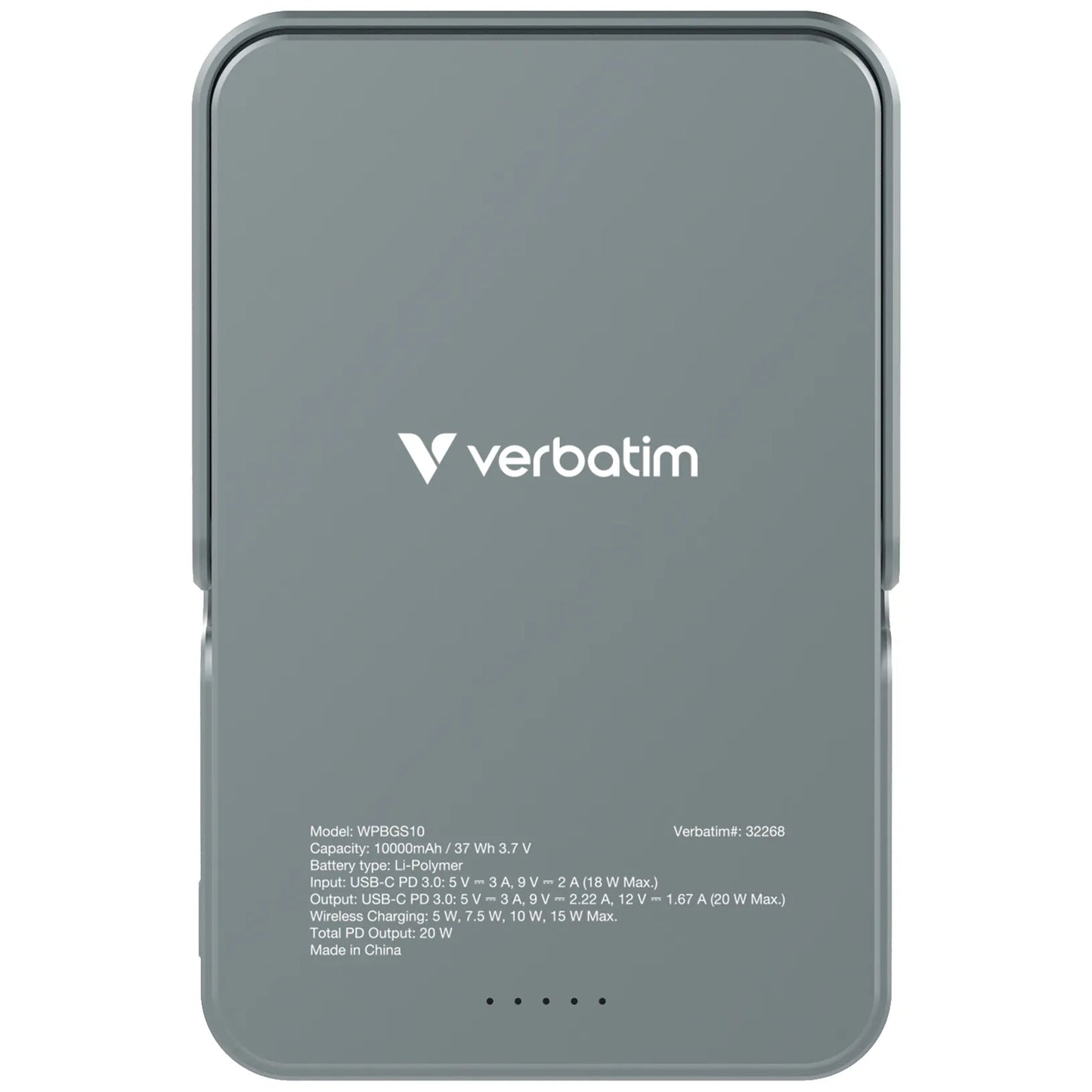 Verbatim Charge 'n' Go 10000mAh 磁吸無線流動充電池 (WPBGS10)