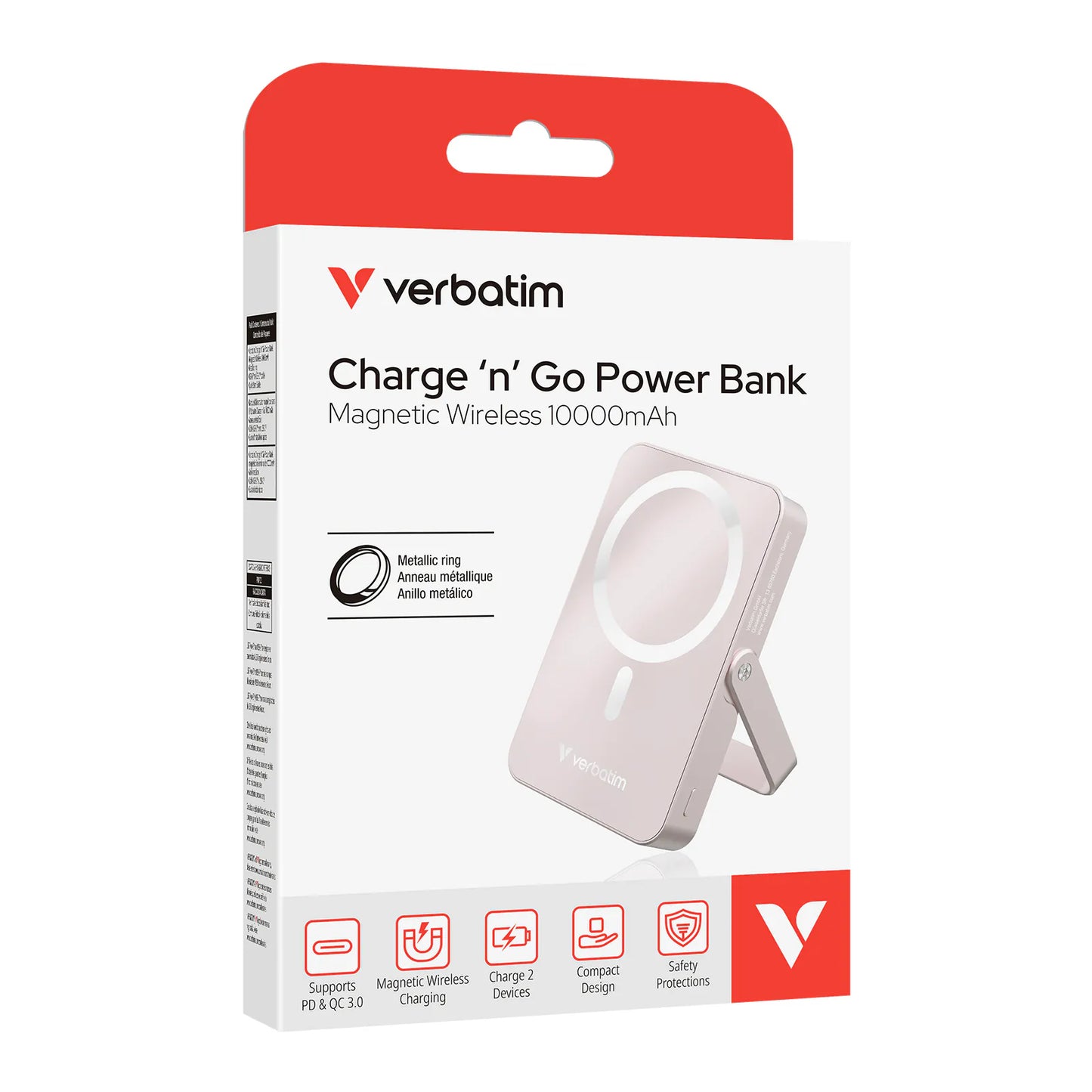 Verbatim Charge 'n' Go 10000mAh 磁吸無線流動充電池 (WPBGS10)