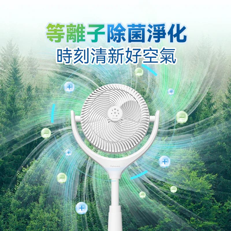 Yohome 5D全方位雙面雙葉對流淨化智能語音伸縮循環扇 PRO
