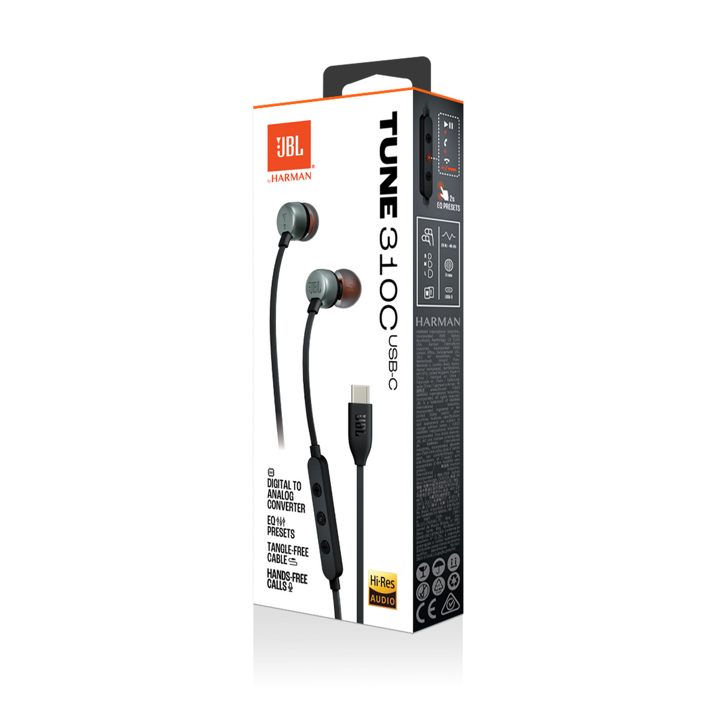JBL TUNE 310C USB-C 線控入耳式耳機