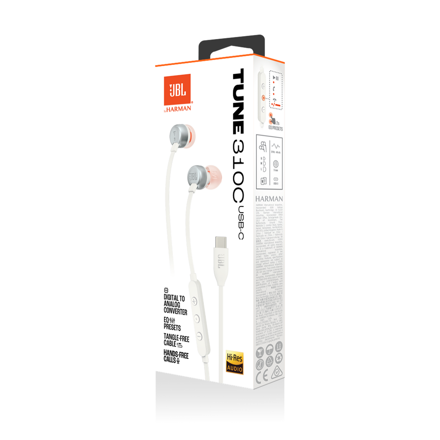 JBL TUNE 310C USB-C 線控入耳式耳機