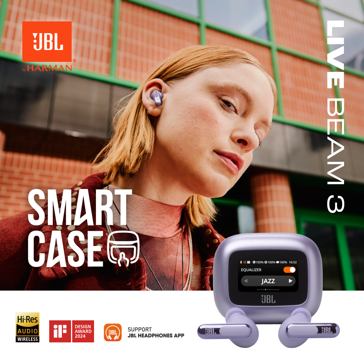 JBL Live Beam 3 真無線降噪耳柄形入耳式耳機