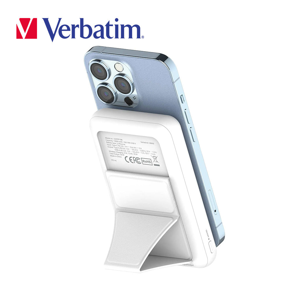 Verbatim 10000mAh 磁吸無線流動充電池(#66905/#66906)