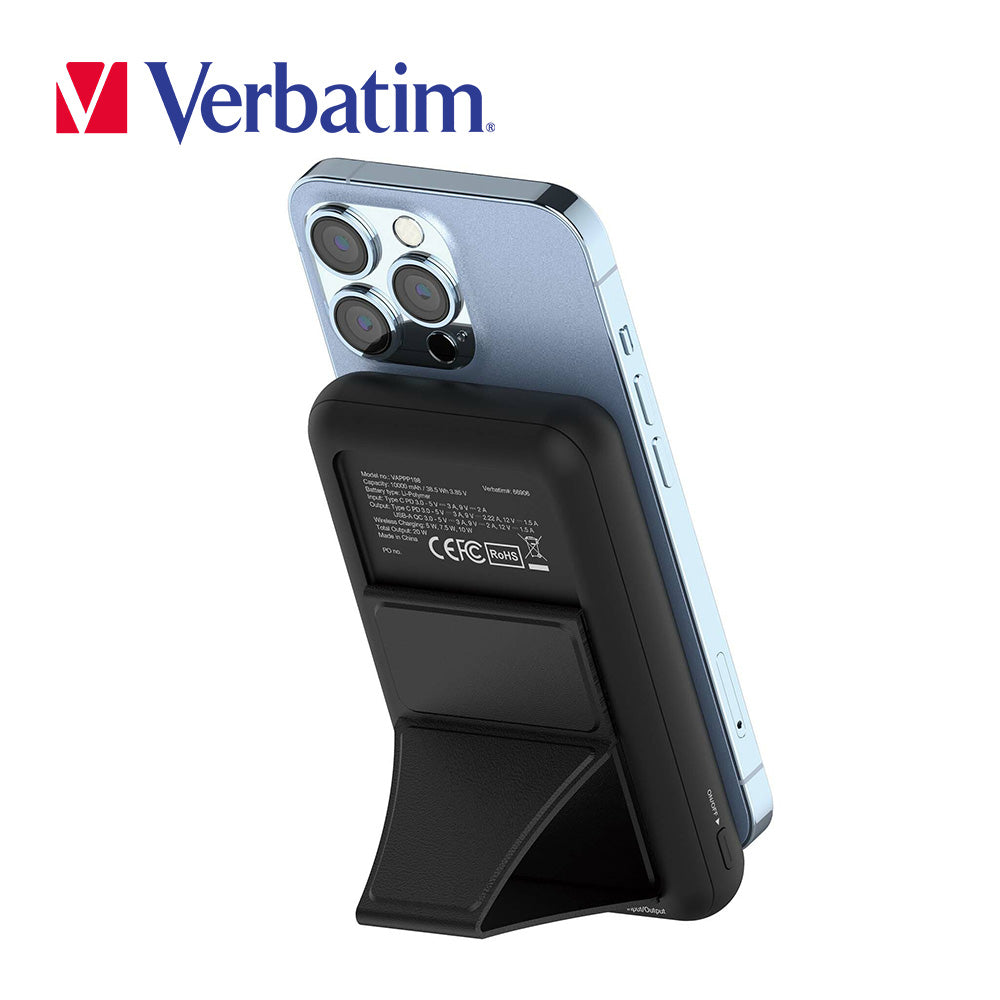 Verbatim 10000mAh 磁吸無線流動充電池(#66905/#66906)
