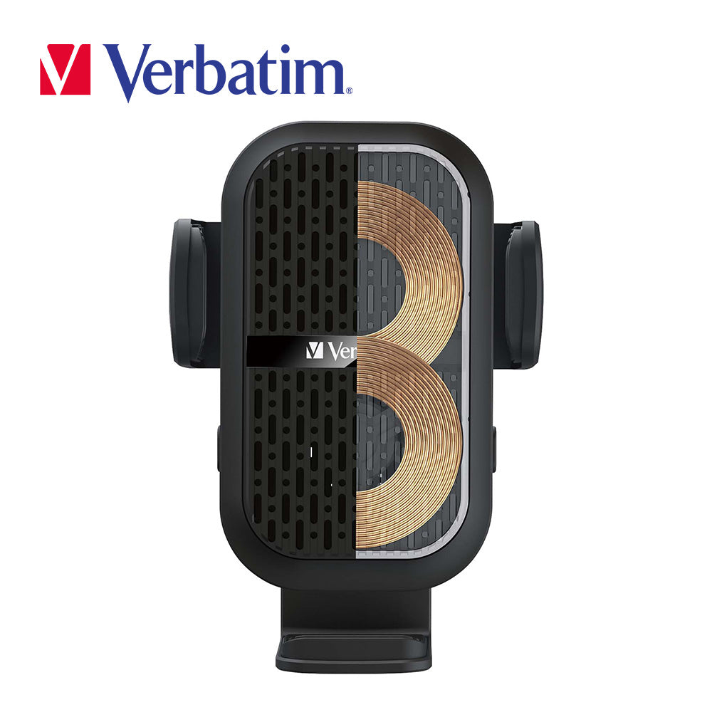 Verbatim 15W 雙線圈車用無線充電器(內置冷卻風扇)(#66896)