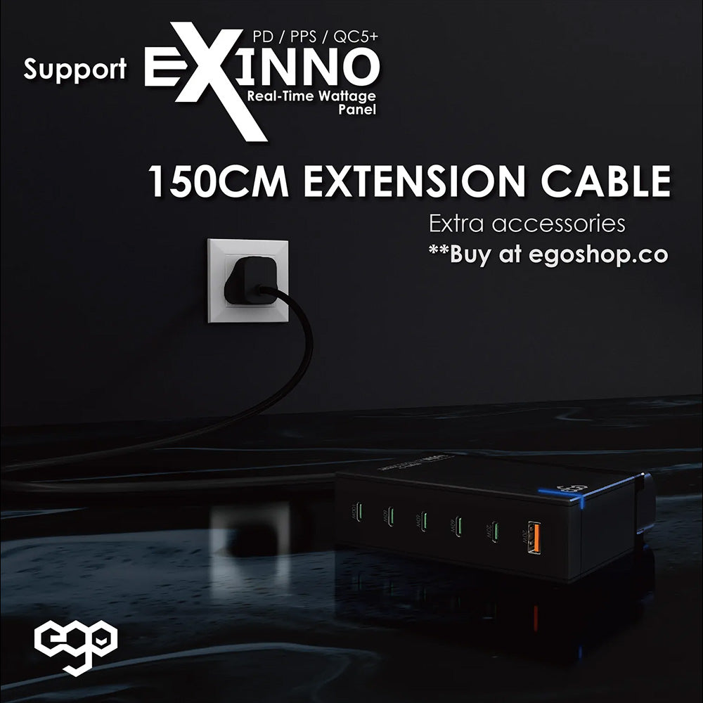 EGO 160W Mighty 6USB 旅行充電器(EGO-6U160)
