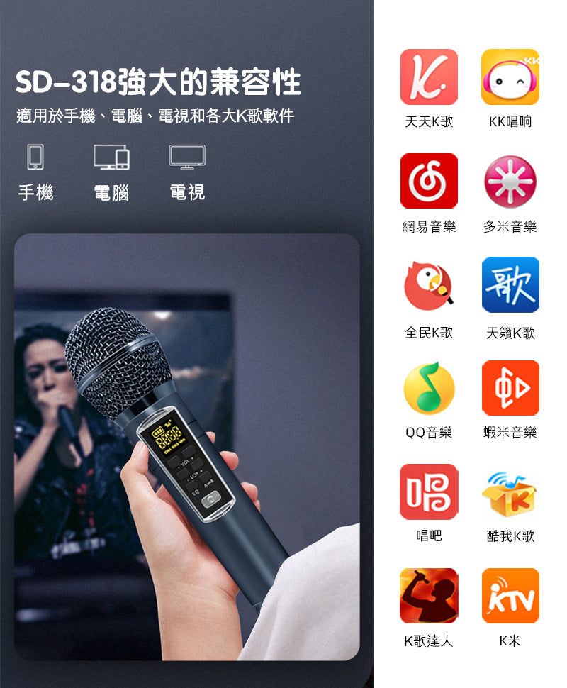 SDRD SD-318 雙人無線 k 歌音箱