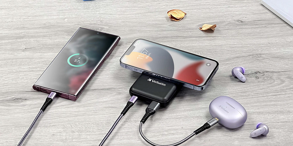 Verbatim 10000mAh 磁吸無線流動充電池(#66905/#66906)