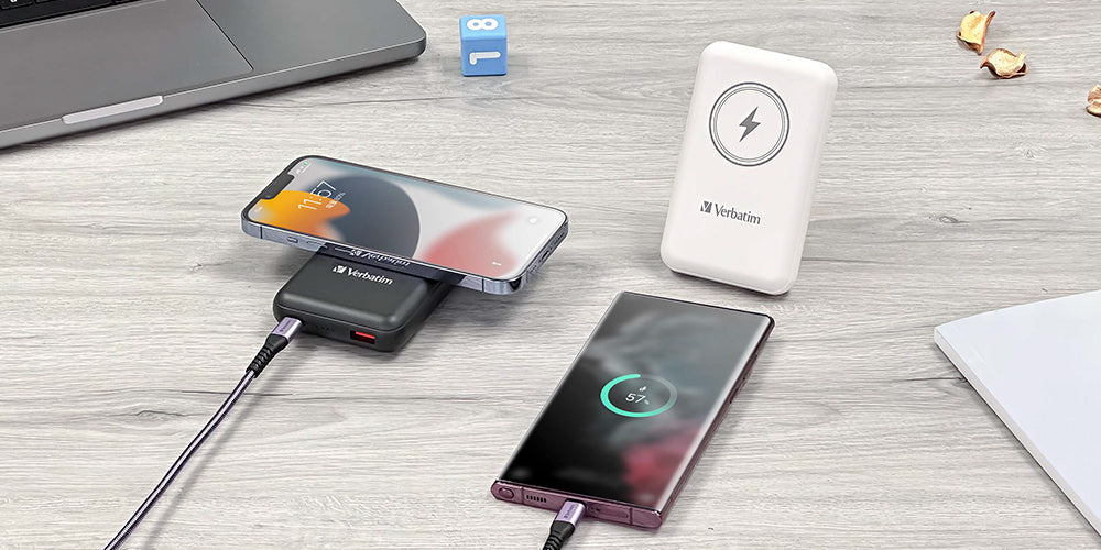 Verbatim 10000mAh 磁吸無線流動充電池(#66905/#66906)