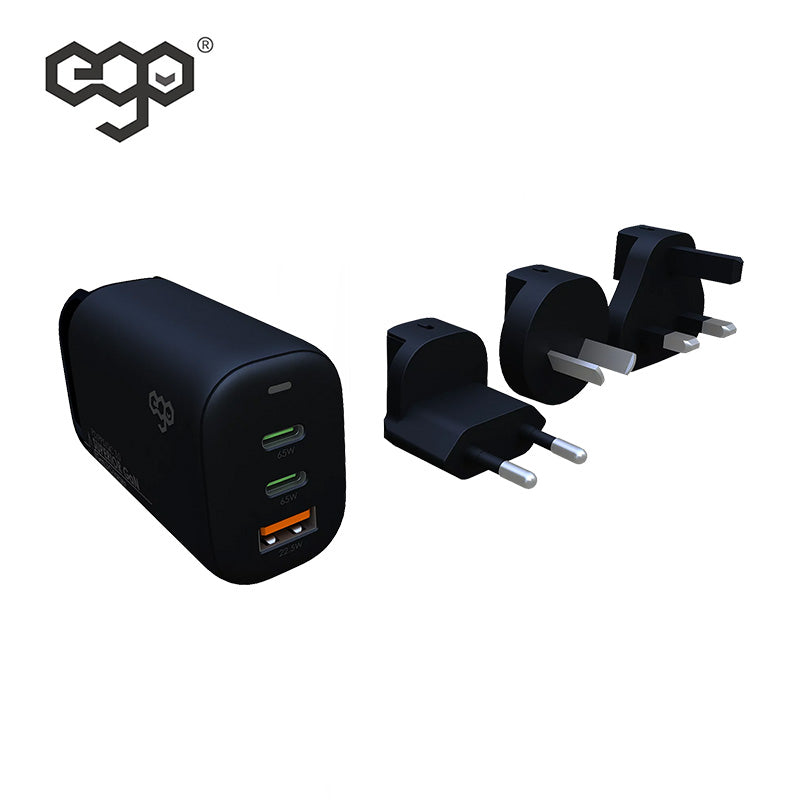 EGO 65W Superior GaN 3USB 充電器 A2018
