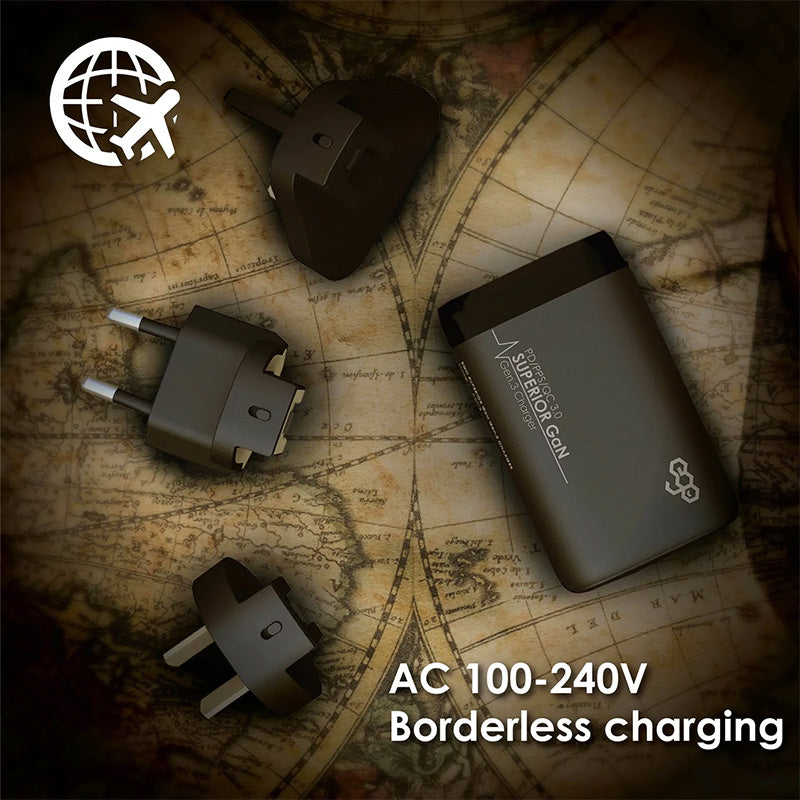 EGO 65W Superior GaN 3USB 充電器 A2018