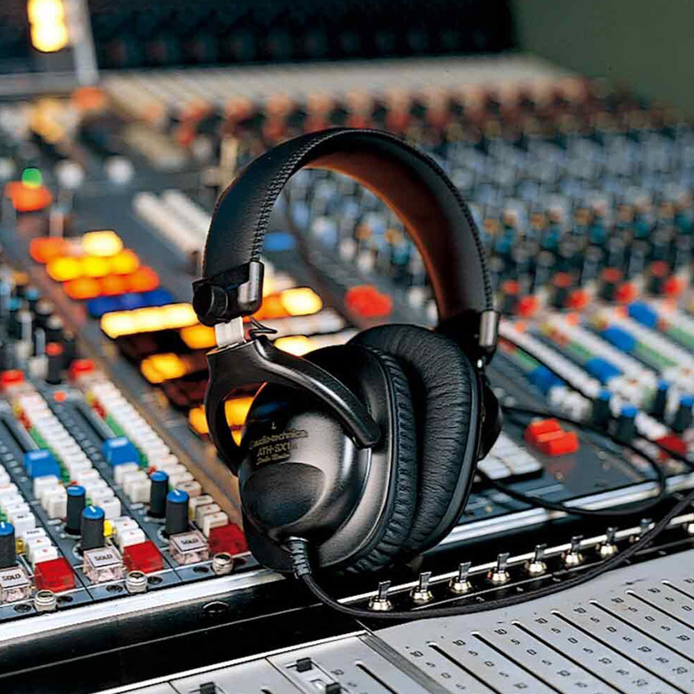 Audio-Technica 鐵三角 ATH-SX1a 錄音室監聽耳機(平行進口 原裝正貨)