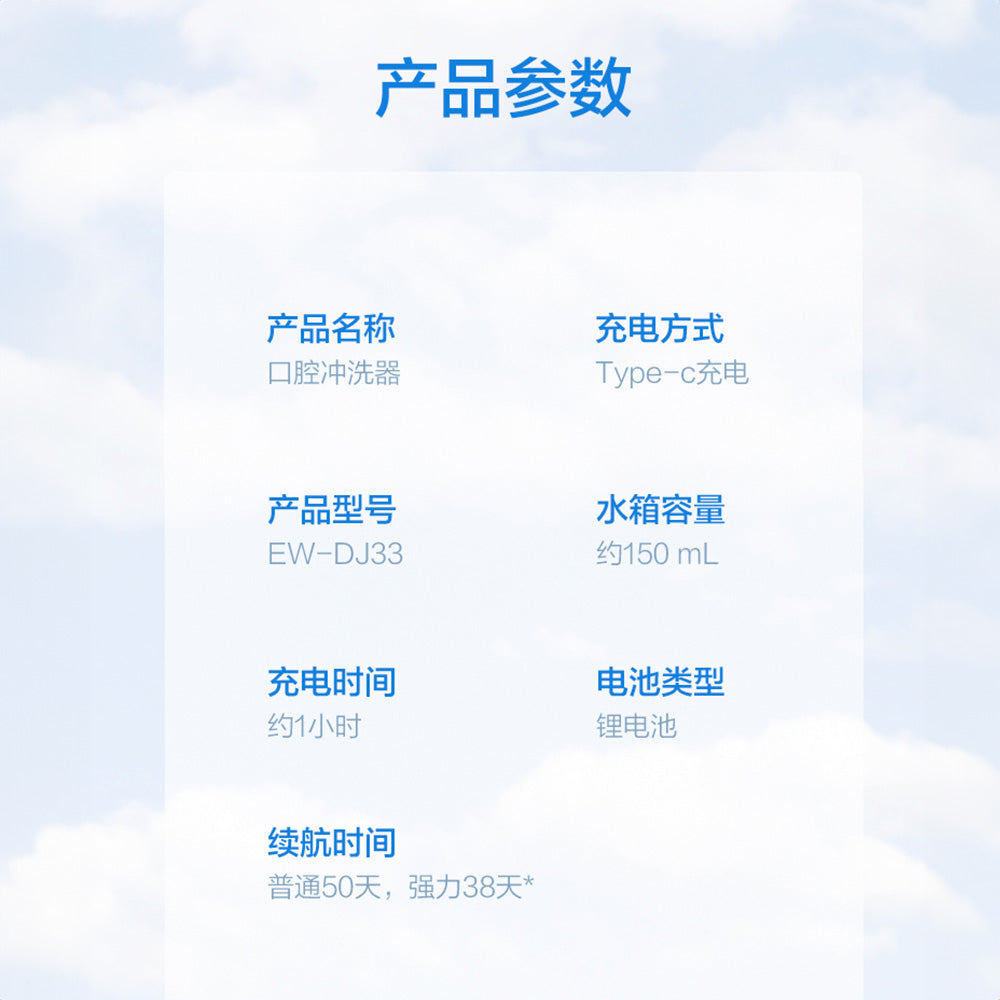 Panasonic 樂聲 EW-DJ33 水牙線 沖牙器(平行進口 原裝正貨)