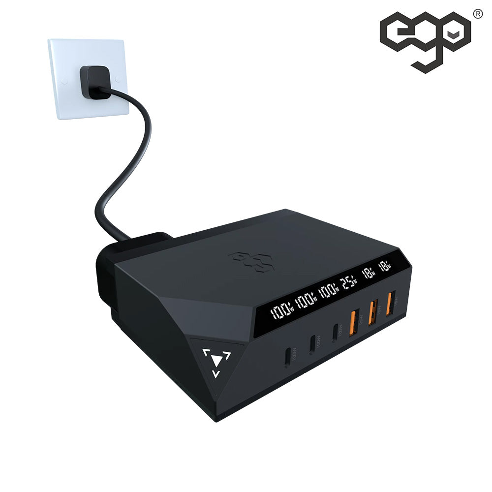 EGO EXINNO 300W 實時功率顯示 USB 旅行充電器 EX240