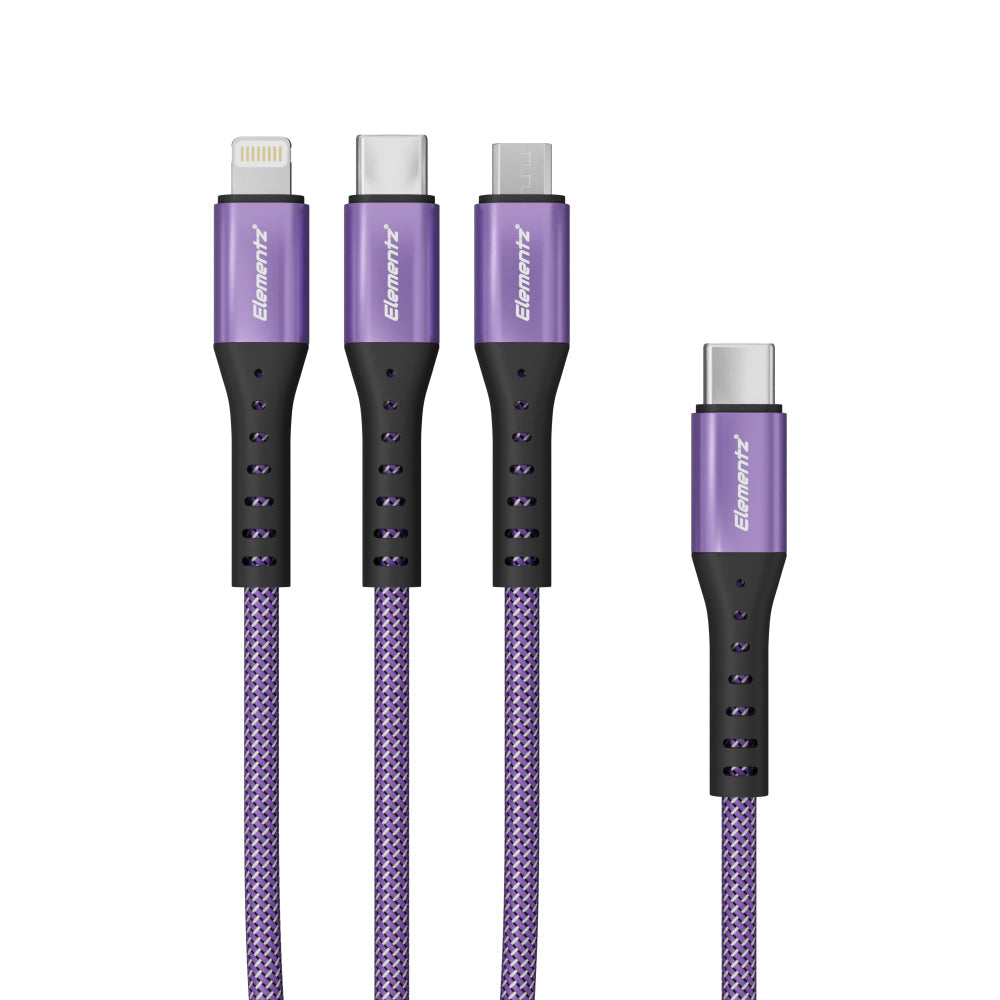 Elementz N3C (TYPE C 3in1 Cable) 3合1 60W PD 快速充電線