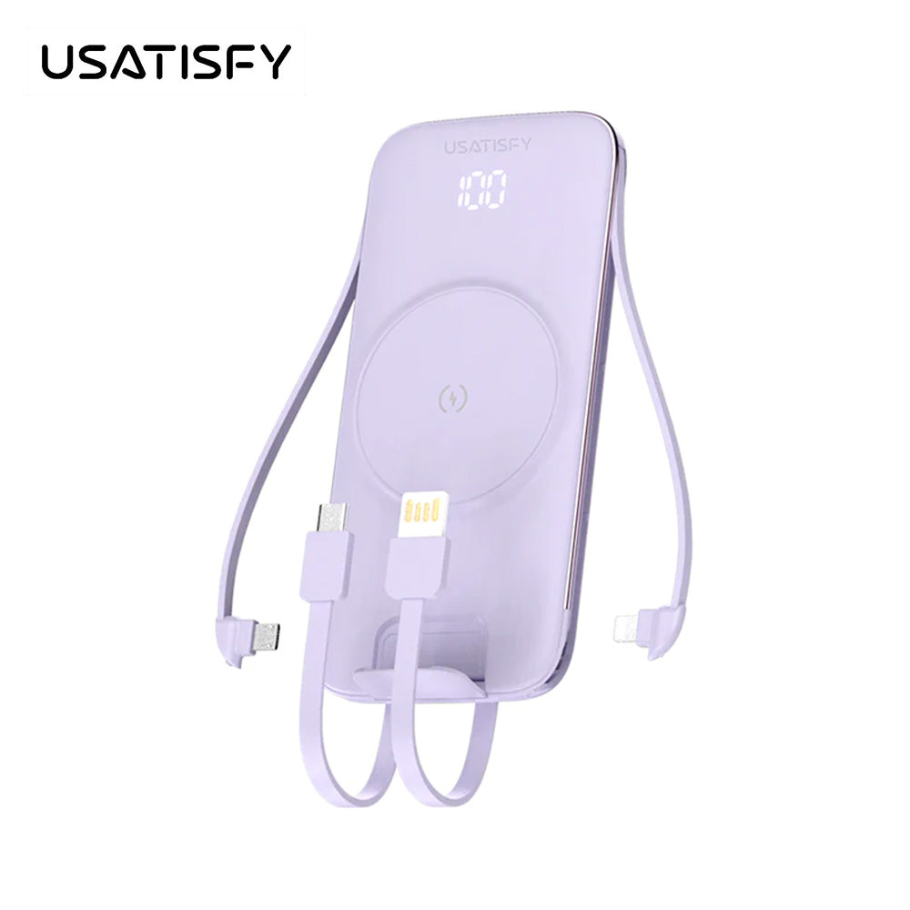 USATISFY 智屏磁吸多頭8in1超薄大容量支架式行動電源