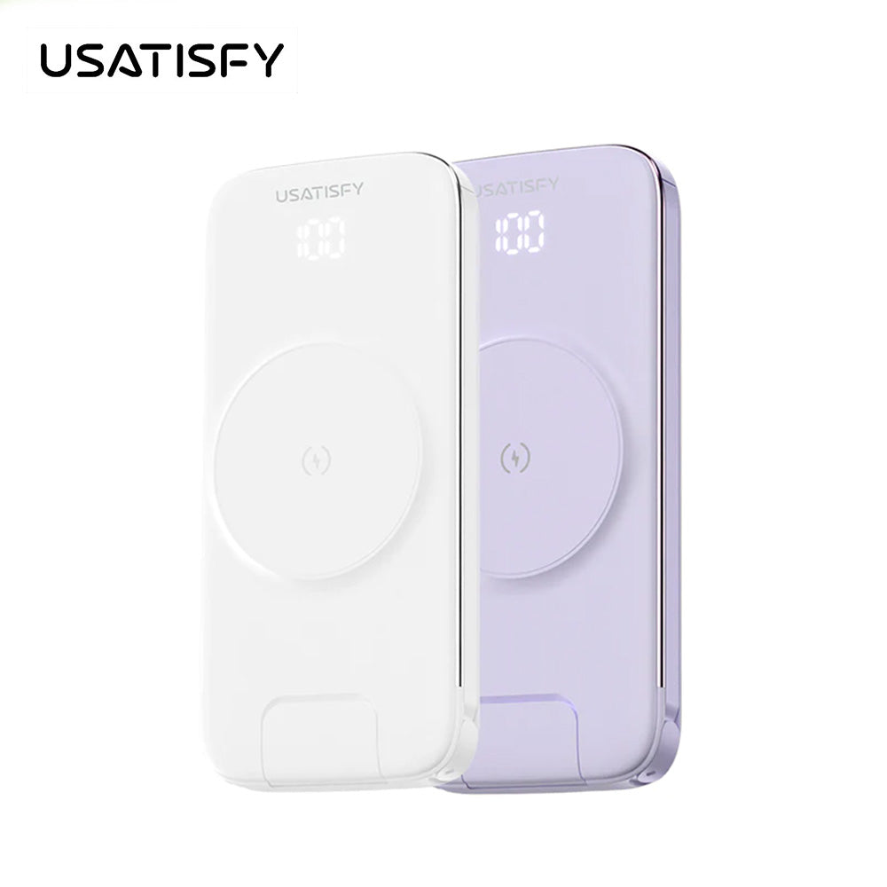 USATISFY 智屏磁吸多頭8in1超薄大容量支架式行動電源