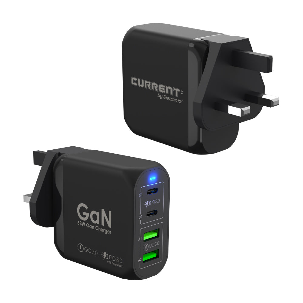 Elementz 4 PORT 68W GaN 雙制式 (氮化鎵) 充電器 PD-68