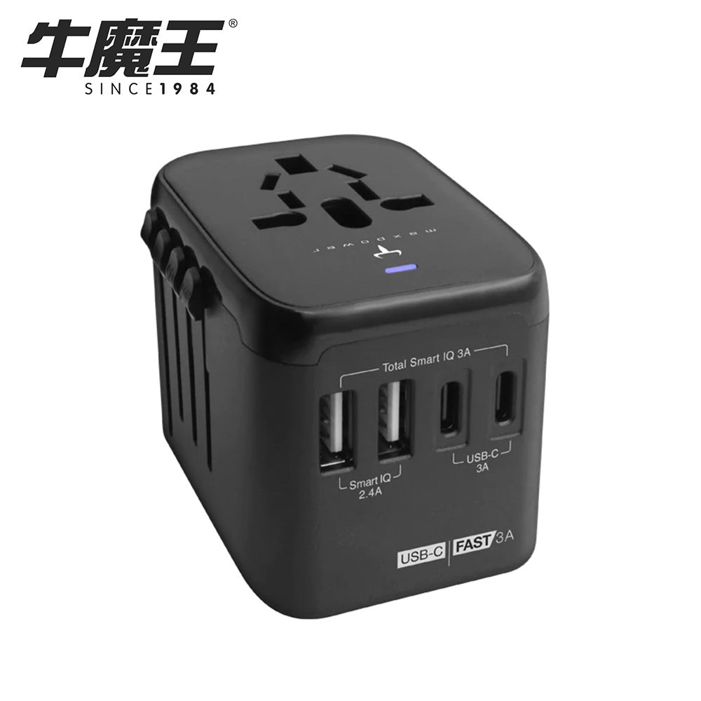 牛魔王 Maxpower USB-C 4 位充電旅遊插座 YF110