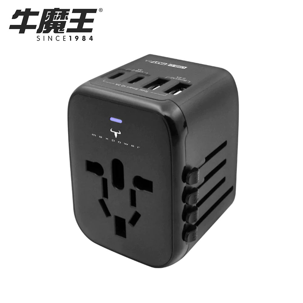牛魔王 Maxpower USB-C 4 位充電旅遊插座 YF110