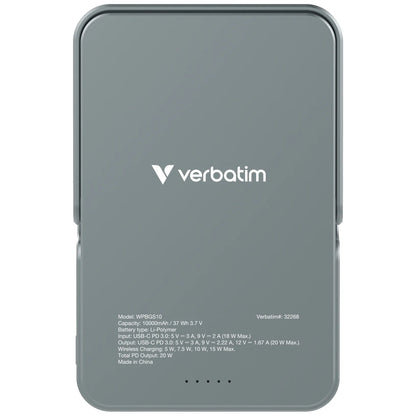 Verbatim Charge 'n' Go 10000mAh 磁吸無線流動充電池 (WPBGS10)