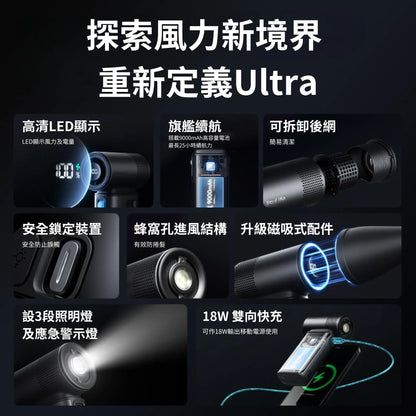 JisuLife Handheld Fan Ultra2 萬用龍捲風渦輪風炮
