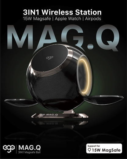 EGO Mag.Q @ 3in1 15W Magsafe 充電座