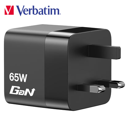 Verbatim 65W GaN 充電器連伸縮 USB-C 充電線