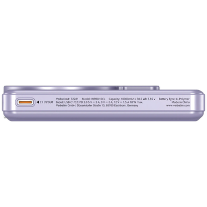Verbatim Charge 'n' Go 10000mAh C+L 及LED螢幕 流動充電池