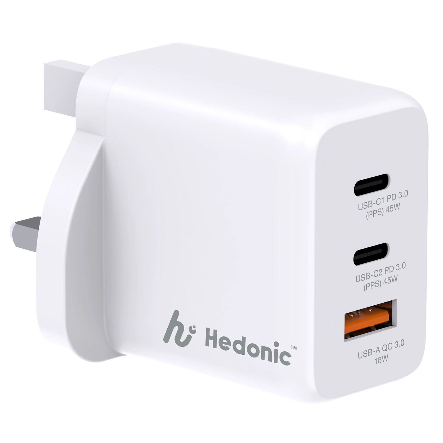 Hedonic 3 Port PD 3.0 45W GAN Pro 迷你充電器