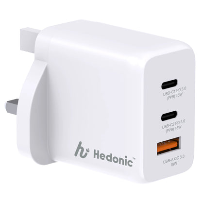 Hedonic 3 Port PD 3.0 45W GAN Pro 迷你充電器