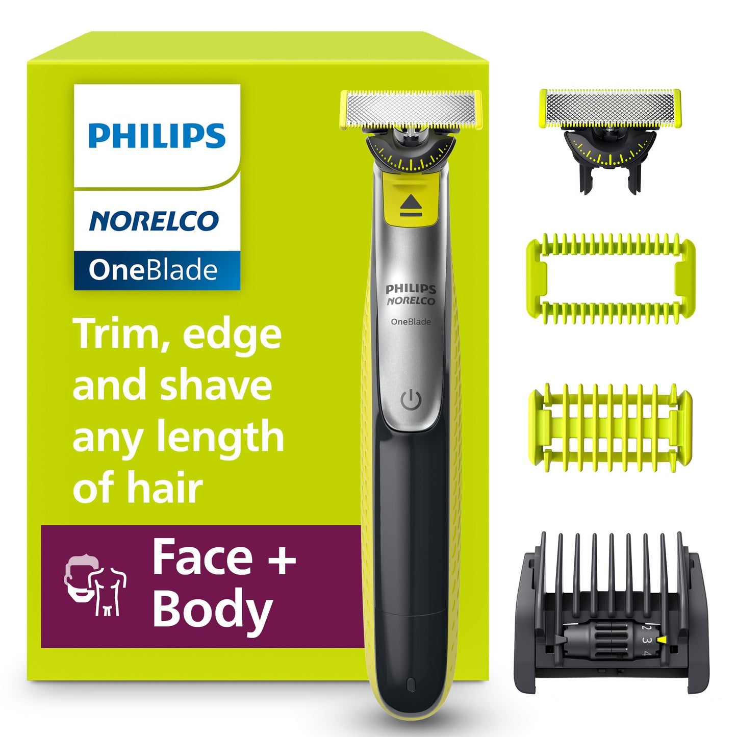PHILIPS 飛利浦 Norelco OneBlade 360 5合1混合造型電動鬚刨 QP2834 (平行進口)