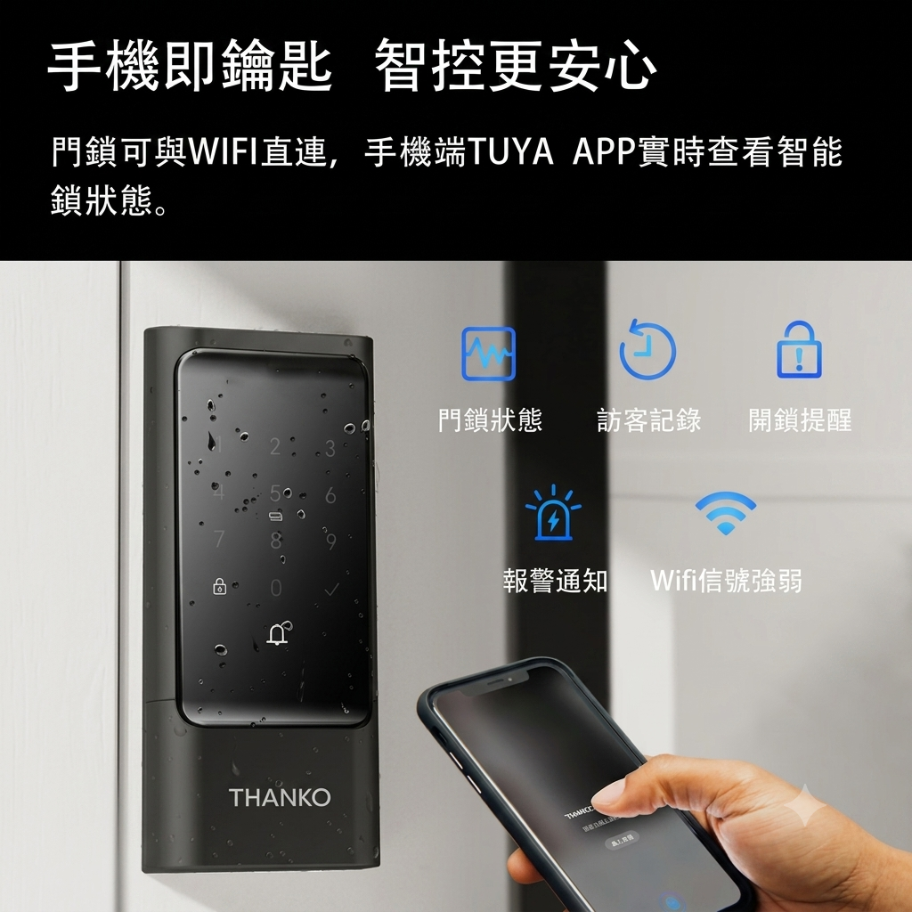 THANKO H2 智能指紋鎖 (包上門安裝)