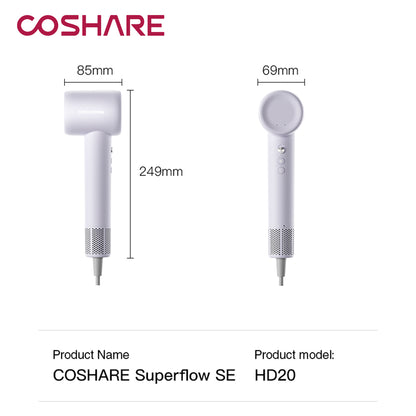 COSHARE SuperFlow SE 6億負離子護髮無葉風筒 HD20