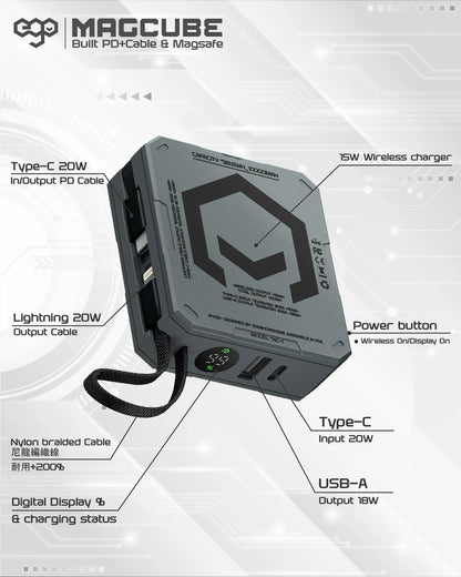 EGO MAGCUBE 10000mAh Magsafe 移動電源 MC-10