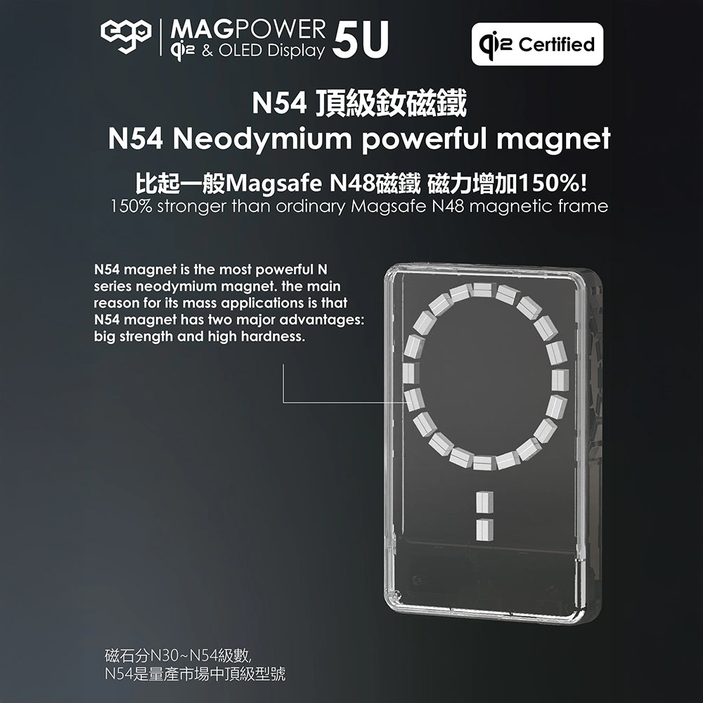EGO MagPower 5U@ QI2 10000mAh 移動電源
