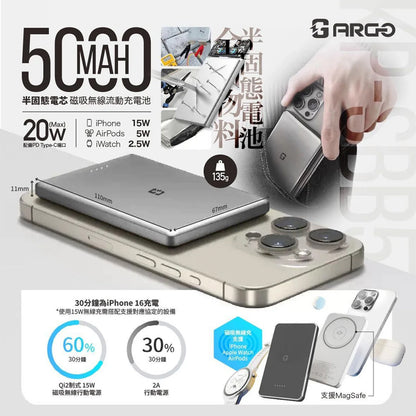 Argo SSB5 固態電池行動電源