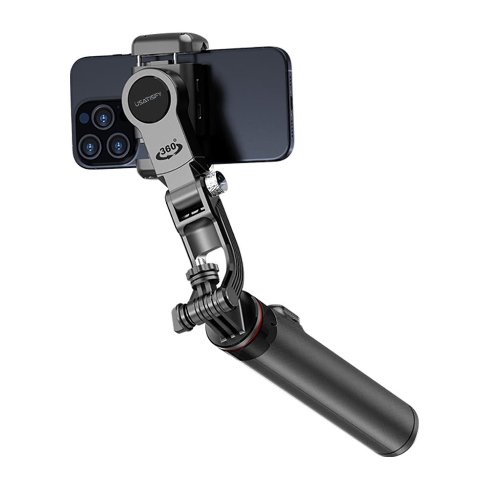 USATISFY AI人臉靈敏追蹤360°運鏡防抖雲台藍牙便攜多場景影創美拍桿Pro