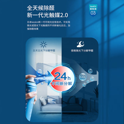 日本 keskin 光觸媒分解細菌病毒 除甲醛 車內除異味 驅蟎 母嬰除菌 噴劑