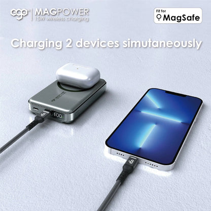 EGO MAGPOWER 3.1代 12000mAh magsafe 數顯行動電源 972WP