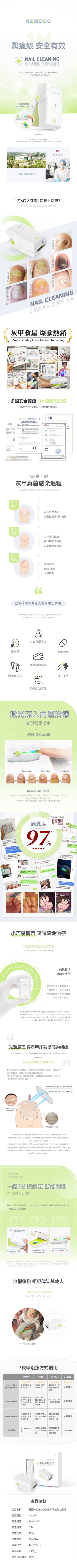 美國 NEWEDO 擊退灰甲激光治療儀