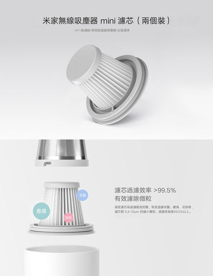 Xiaomi 小米 米家無線吸塵器 Mini 濾芯（兩個裝）