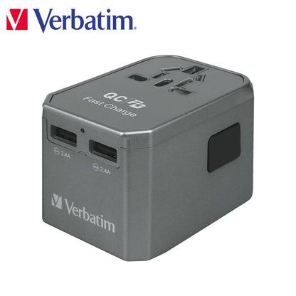 Verbatim 4 端口 45W PD & QC 通用旅行適配器(#66433)