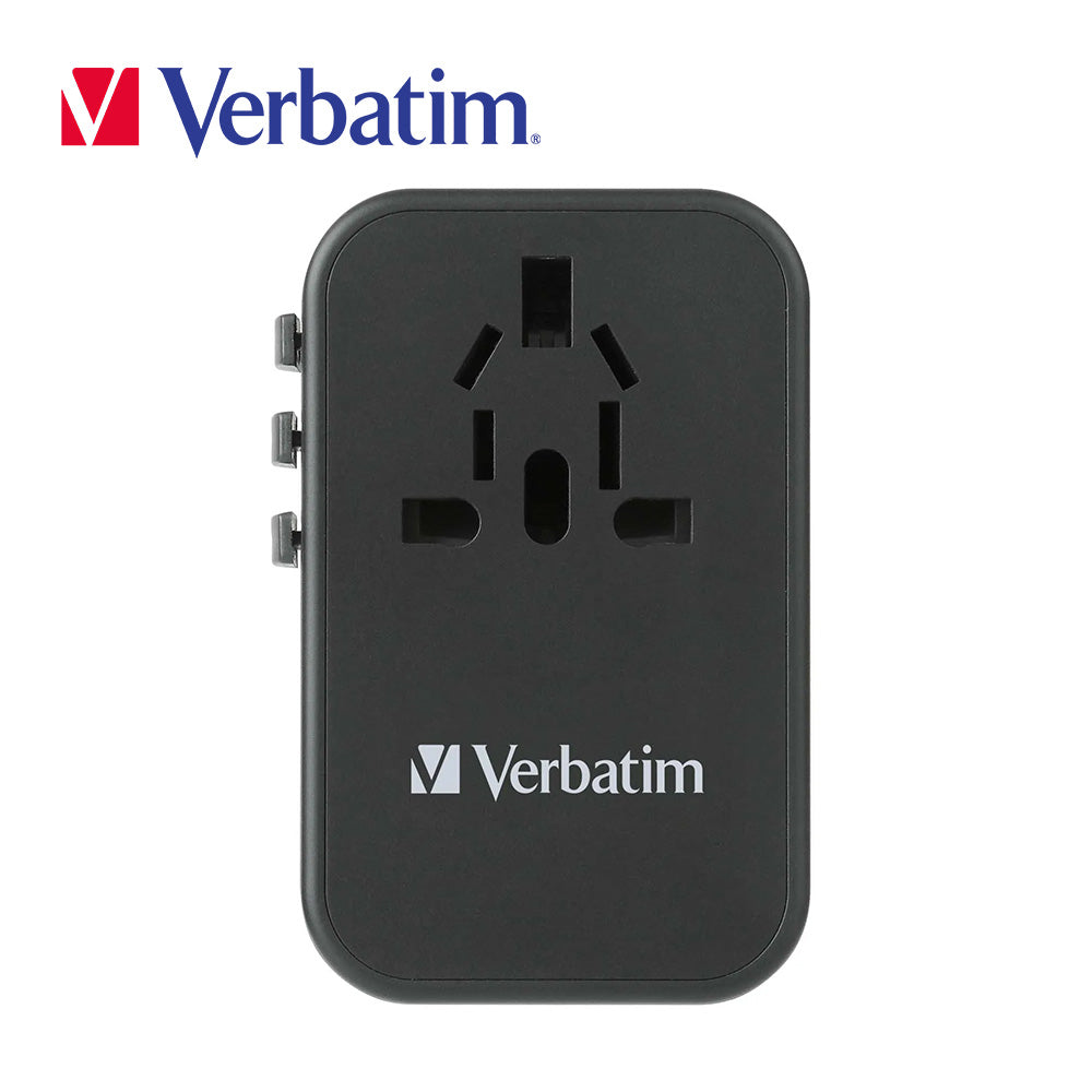 Verbatim 5 端口 75W PD 3.0 & QC 3.0 GaN 通用旅行轉插(#66919/#66920)