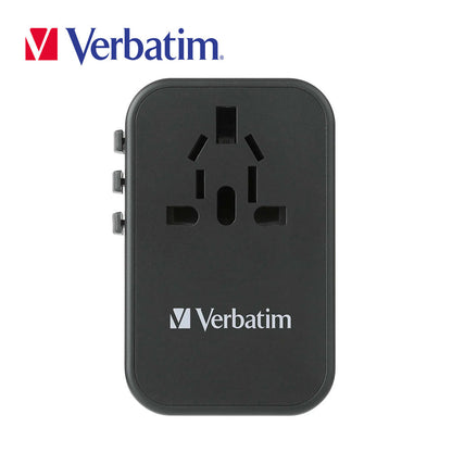 Verbatim 5 端口 75W PD 3.0 & QC 3.0 GaN 通用旅行轉插(#66919/#66920)