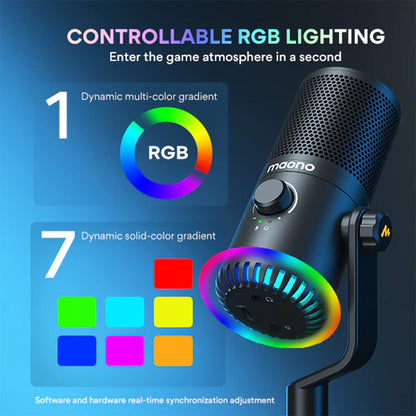 Maono 閃克 DM30 RGB 電容式麥克風