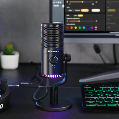 Maono 閃克 DM30 RGB 電容式麥克風