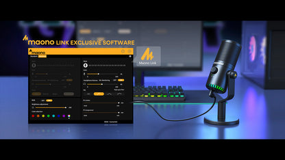 Maono 閃克 DM30 RGB 電容式麥克風