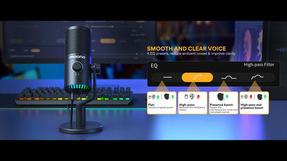 Maono 閃克 DM30 RGB 電容式麥克風