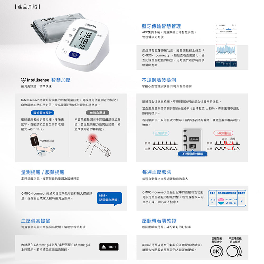 Omron 藍牙手臂式血壓計 HEM-7142T2